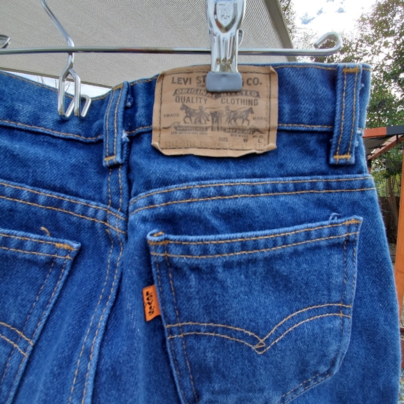 Levi's Vintage Orange Tab Boys Blue Jeans. 14 Regular. (27x27). USA made. EUC. - Picture 4 of 16